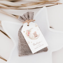 Etiquetas Para Regalos Teddy Bear Sobre El Baby Shower Neutral De La Luna