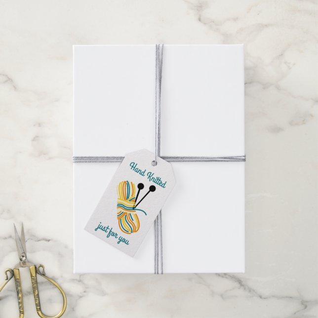 Etiquetas Para Regalos Tejido a Mano Solo para Ti - Tejido Blanco (Con cuerda)