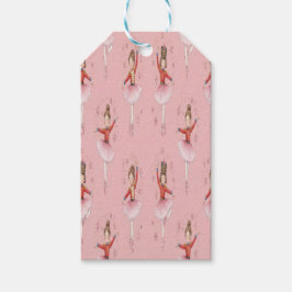 Etiquetas Para Regalos Tema de Ballet de Cascanueces Rosa para Niñas