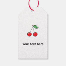 Etiquetas Para Regalos Tema de cereza, diseño de cereza