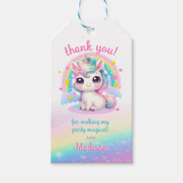 Etiquetas Para Regalos Tema de cumpleaños de Unicorn