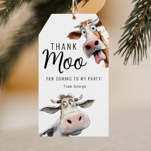 Etiquetas Para Regalos Tema de Vaca   Gracias por la Fiesta de Cumpleaños