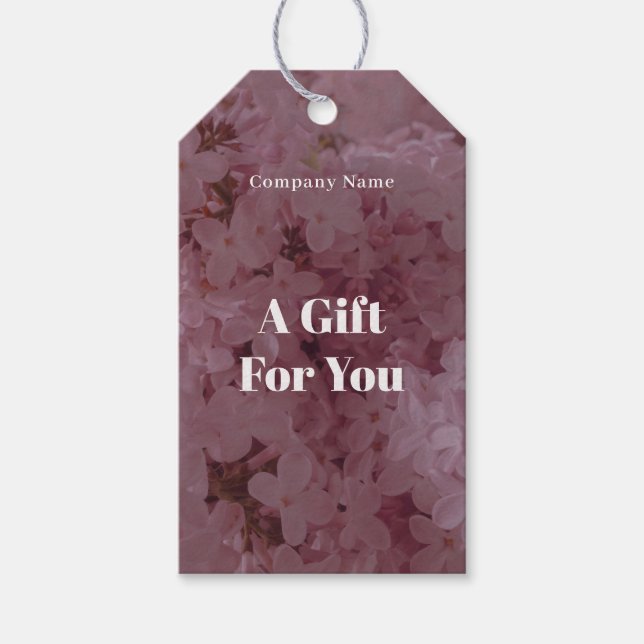 Etiquetas Para Regalos Tema lila rosa (Anverso)