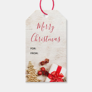 Etiquetas Para Regalos Temas de navidades en una pizarra de madera rústic