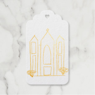 Etiquetas Para Regalos Templo SUD de Salt Lake City simple moderno mormón