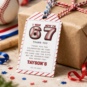 Etiquetas Para Regalos Tenía 6 años, ahora tengo 7 – Cumpleaños de béisbo
