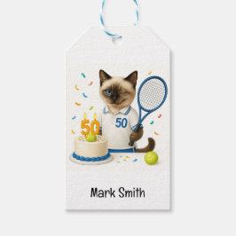 Etiquetas Para Regalos Tenis 50 años para los amantes del gato