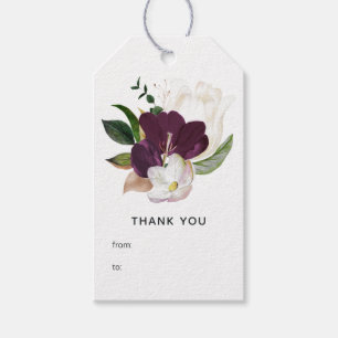 Etiquetas Para Regalos Terciopelo Floral Ciruela Oscura