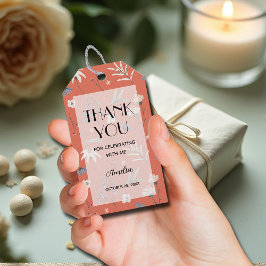 Etiquetas Para Regalos Terracota de Flor Silvestre Baby Shower Gracias Po