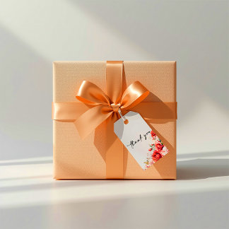 Etiquetas Para Regalos Terracotta Burgundy Blush Floral Wedding Thank You