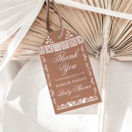 Etiquetas Para Regalos Terracotta Cielito Lindo Baby Shower mexicano