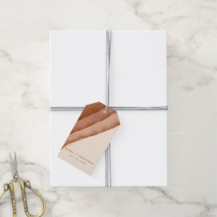 Etiquetas Para Regalos Terracotta Ombre Boho Minimalista