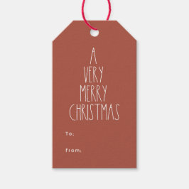 Etiquetas Para Regalos Terracotta Red Boho Polka Dot Navidades desde