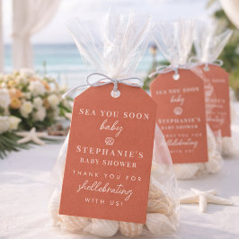 Etiquetas Para Regalos Terracotta Sea You Soon Thank You Baby Shower