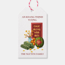 Tét vietnamita Banh Chung Sandía y Hoa Mai