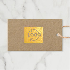 Etiquetas Para Regalos Texto del logotipo en papel de estaño Enclosures d