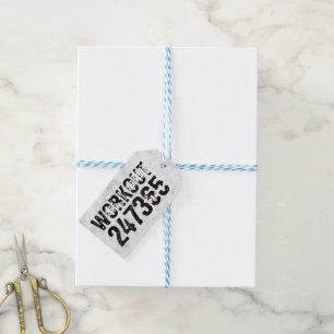 Etiquetas Para Regalos Texto escrito y raspado Workout 247365 rústico