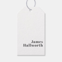 Etiquetas Para Regalos Texto moderno retro editable de estilo | Gris