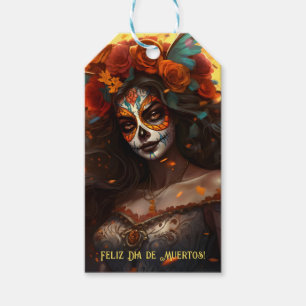 Etiquetas Para Regalos Texto personalizado Dia de Muertos La Calavera Gar