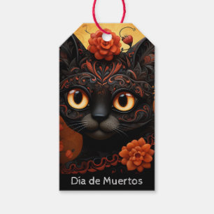 Etiquetas Para Regalos Texto personalizado 💀 😺 Gato De Los Muertos