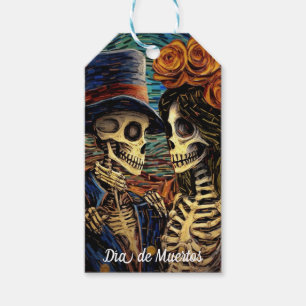 Etiquetas Para Regalos Texto personalizado 💀 La Calavera Catrina con flo