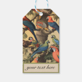 Etiquetas Para Regalos Texto Personalizado Papagayo Doscagua Vintage Botá