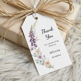 Etiquetas Para Regalos Thank You Boho Floral Baby Shower  Wildflower 