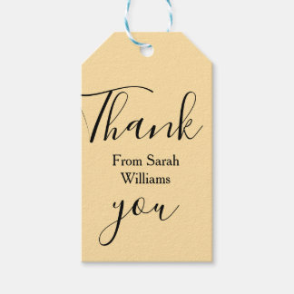 Etiquetas Para Regalos Thank you from add name yellow Pastel boho wedding