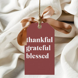 Etiquetas Para Regalos Thankful Grateful Blessed