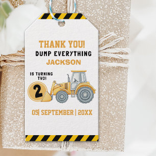 Etiquetas Para Regalos "Thanks for Building Memories –Construction Party