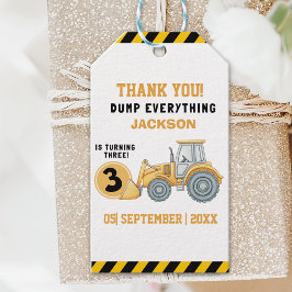 Etiquetas Para Regalos "Thanks for Building Memories –Construction Party