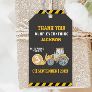 Etiquetas Para Regalos Thanks for Building Memories – Construction Party