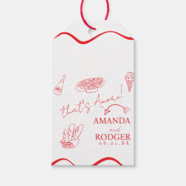 Etiquetas Para Regalos That’s Amore Italian Doodles Wedding