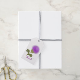 Etiquetas Para Regalos Thistle escocés morado personalizado