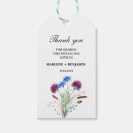 Etiquetas Para Regalos Thistle Scottish Floral Watercolor Flowers Boda