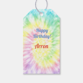 Etiquetas Para Regalos Tie Dye Birthday