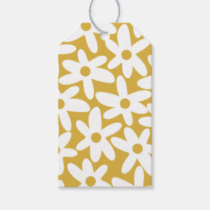 Etiquetas Para Regalos Tiempo de margarita dulce flores retro modernas en
