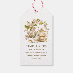 Etiquetas Para Regalos Tiempo Floral para el Té Despedida de Soltera Agra
