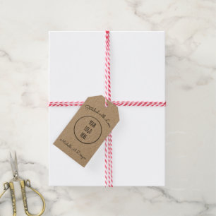 Etiquetas Para Regalos Tienda de Costura / Bordado Hecho a Mano con Logo
