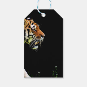 Etiquetas Para Regalos Tigre acercándose - Arte de animal salvaje