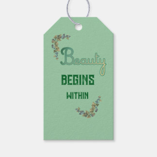 Etiquetas Para Regalos Tipografía Botánica de Belleza