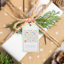 Tipografía brillante y colorida de Feliz Navidad