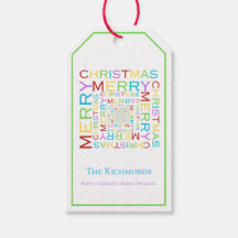 Tipografía brillante y colorida de Feliz Navidad