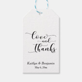 Etiquetas Para Regalos Tipografía de amor y agradecimiento elegante para 