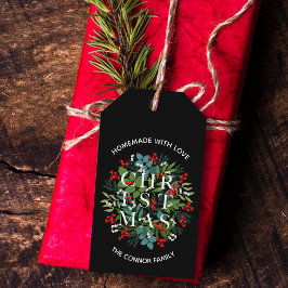 Etiquetas Para Regalos Tipografía de NAVIDAD Hecha en casa con Amor