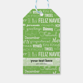 Etiquetas Para Regalos Tipografía de temporada de vacaciones