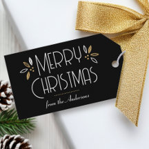Tipografía elegante de Navidad Art Deco negro oro