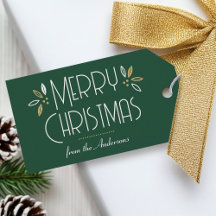 Tipografía elegante de Navidad Art Deco verde dora