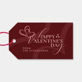 Etiquetas Para Regalos Tipografía elegante minimalista moderna día de San