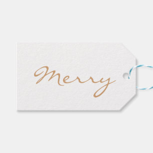 Etiquetas Para Regalos Tipografía mínima de feriado marrón claro de me